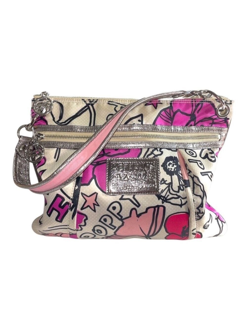 Coach Poppy Floral Pop Art Print Satchel Bag